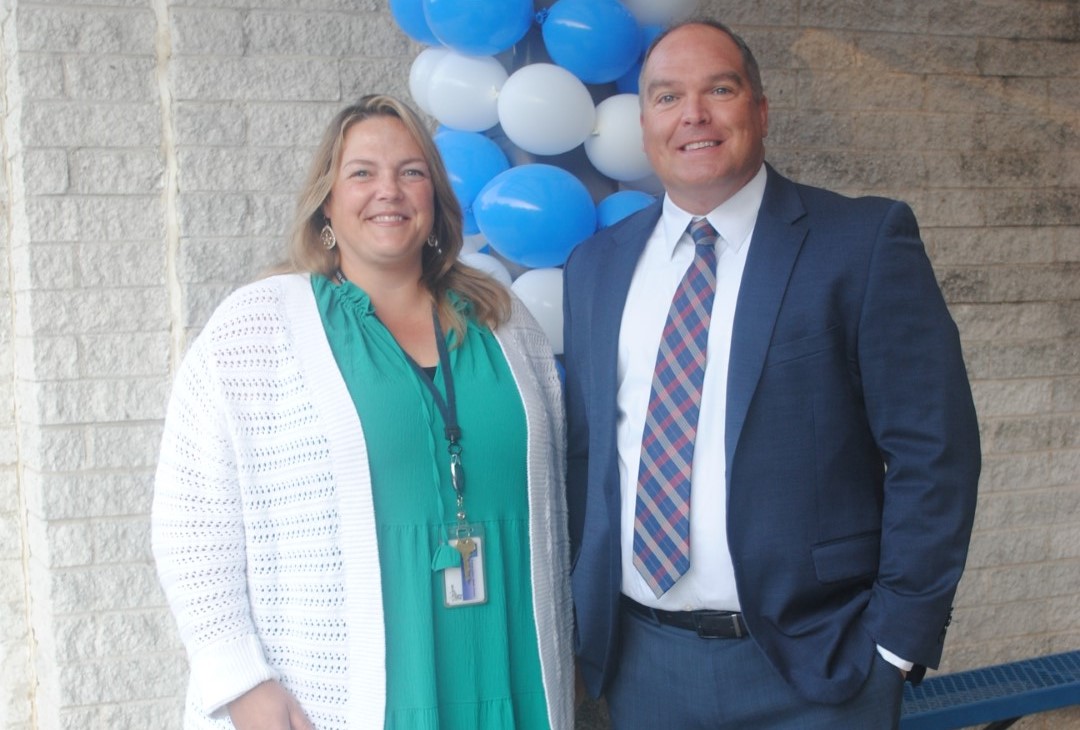 Jaime Zecca, Assistant Principal, and Travis McCarty, Principal