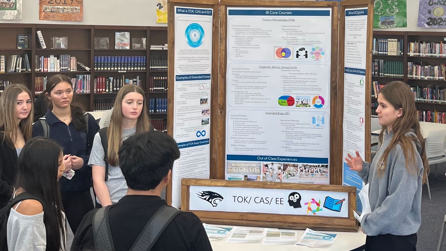 IB CAS Work in Action: Julia Toth created an IB presentation for freshmen to help them understand the program’s benefits from a student perspective.