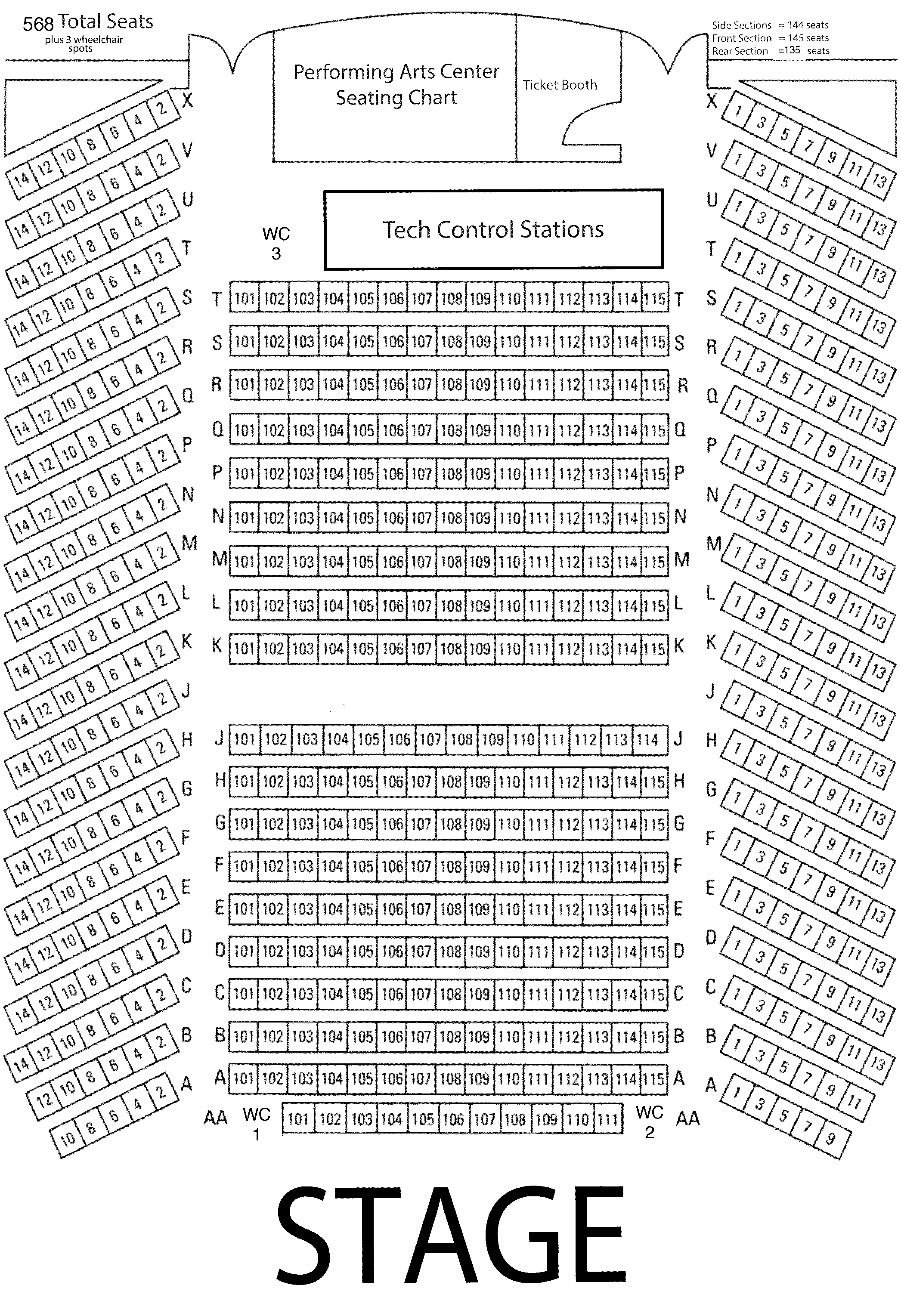 PAC Seating Chart